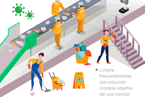 Trabajadores de limpia